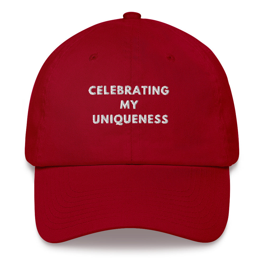 Celebrating my uniqueness Embroidered Dad hat