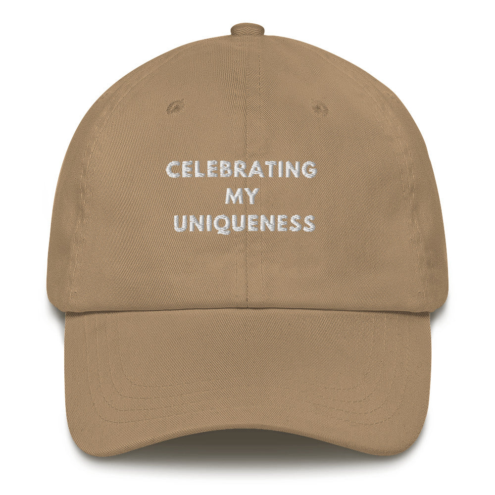 Celebrating my uniqueness Embroidered Dad hat