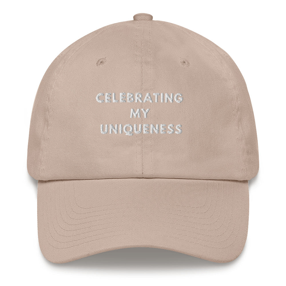 Celebrating my uniqueness Embroidered Dad hat