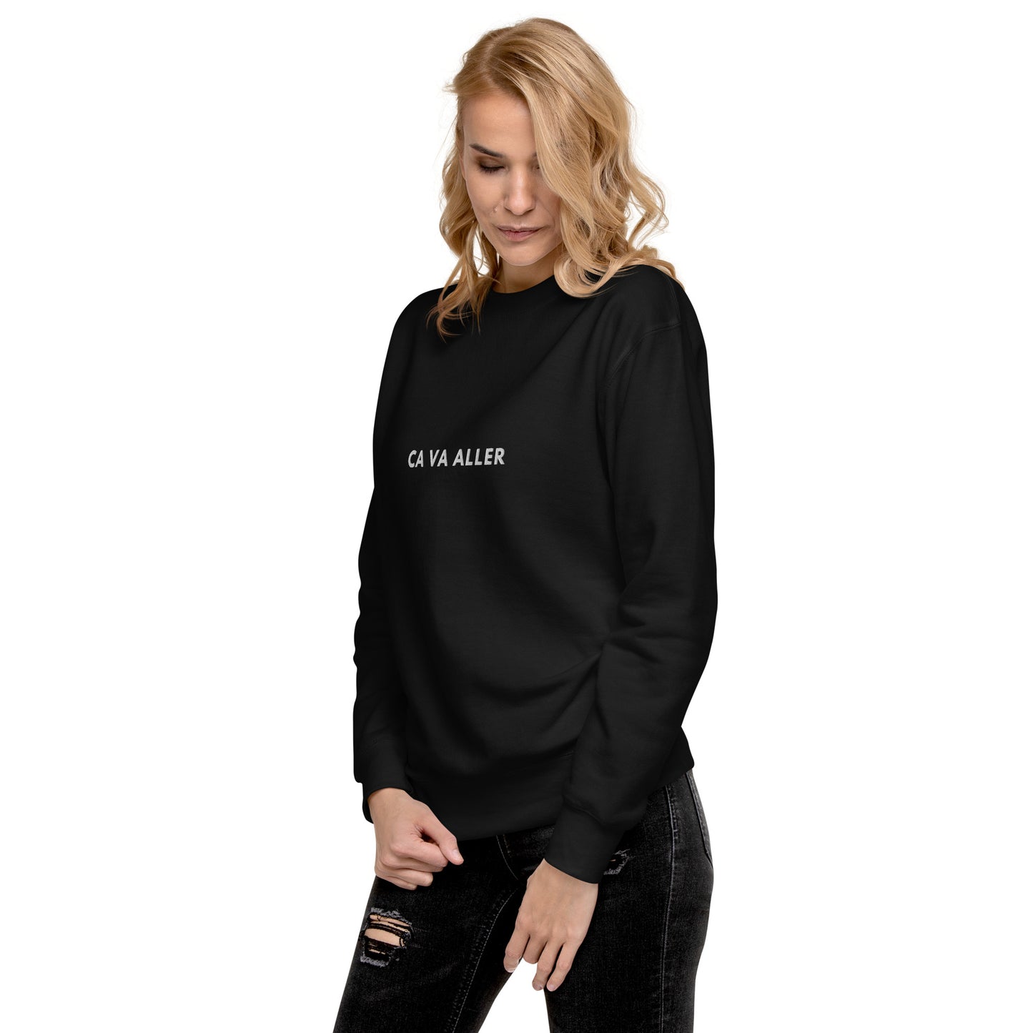 Ca va aller Embroidered Unisex Premium Sweatshirt