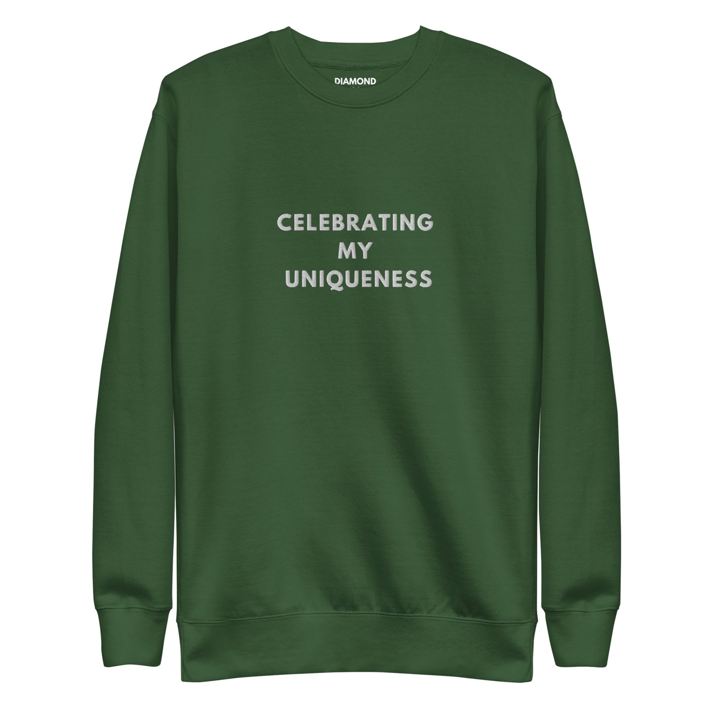 Celebrating my uniqueness Embroidered Unisex Premium Sweatshirt